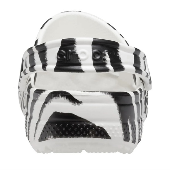 Women Size Crocs Classic Zebra Animal Print Clog Slip On Slide Sandal 206676-1DE - Picture 5 of 5